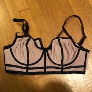 Torrid Black and Pink Bralette